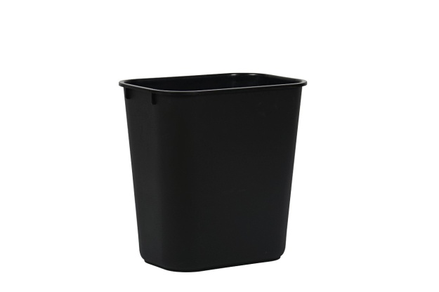Black 3.25 Gal. Rectangular Wastebasket
